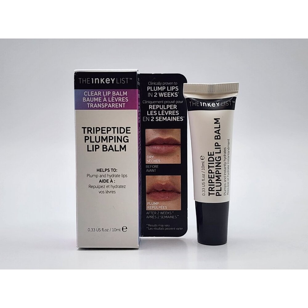 Inkey List Tripeptide Plumping Lip Balm Clear .33 Fl Oz New In Box